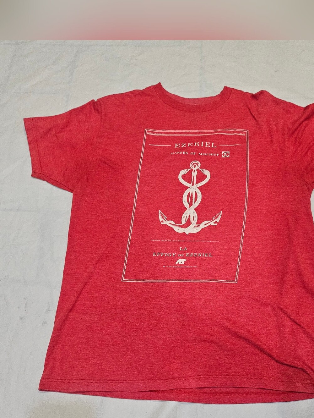 Ezekiel Men’s Red Graphic Crewneck T-Shirt Sz M